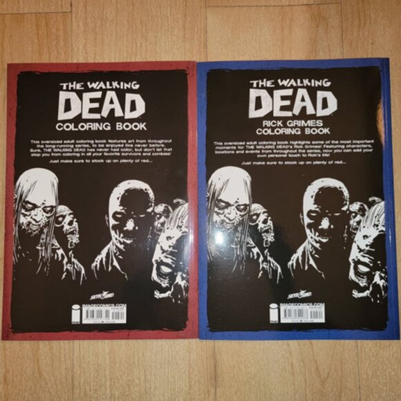 Walking Dead 2 Adult Coloring Books Rick Grimes Michonne Walkers Art AMC NEW - Picture 2 of 12